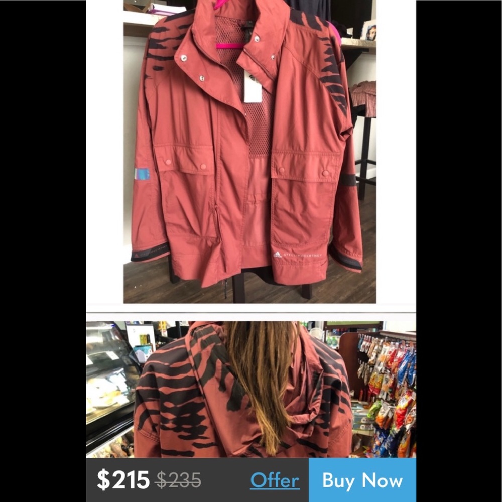 Stella McCartney Jacket Windbreaker for Adidas Stylish Athletic Jacket new w tag - Picture 13 of 13